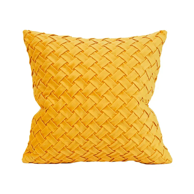 DecorBites™ غطاء وسادة بتطريز رقعة جلدية: غطاء وسادة فاخر وعصري للأريكة