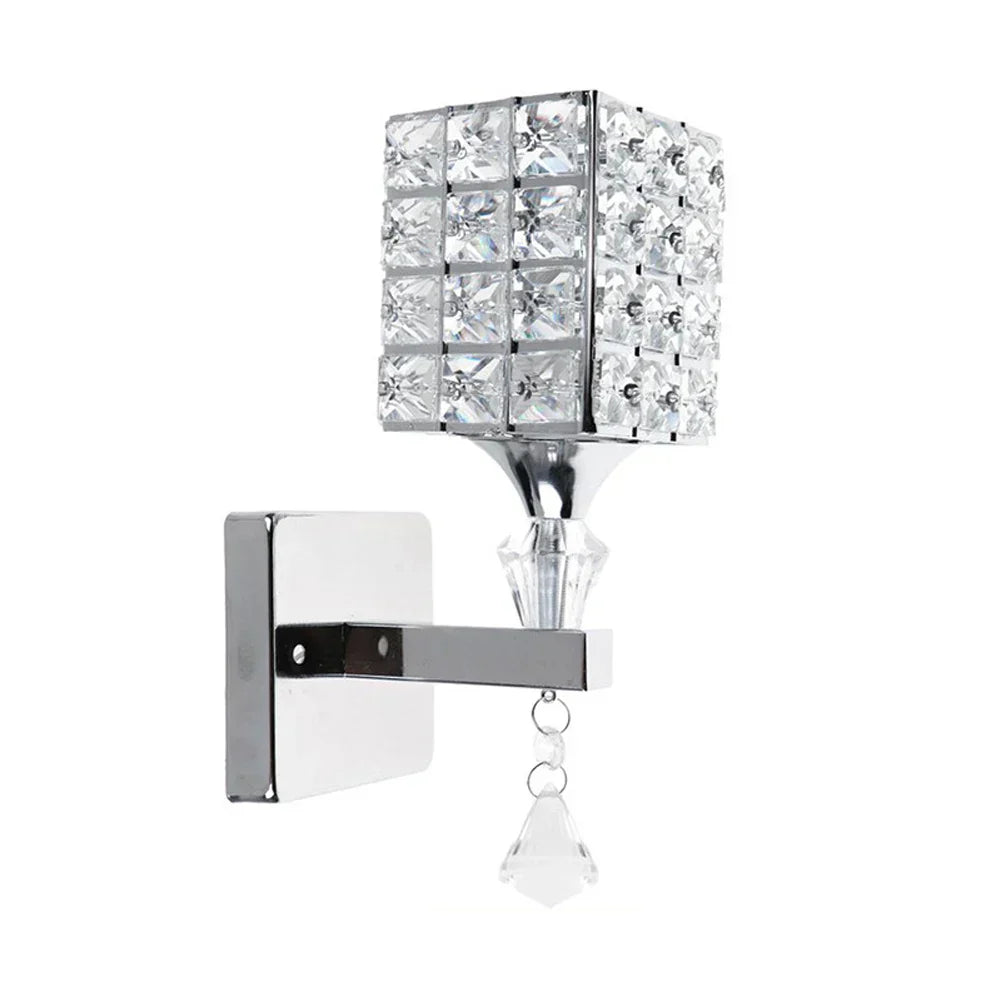 DecorBites™ Crystal Wall Sconce: Modern Bedside Wall Lamp for Home Decor