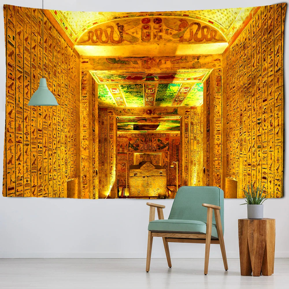 DecorBites™ Egyptian Pharaoh Tapestry Wall Hanging - Boho Hippie Home Decor