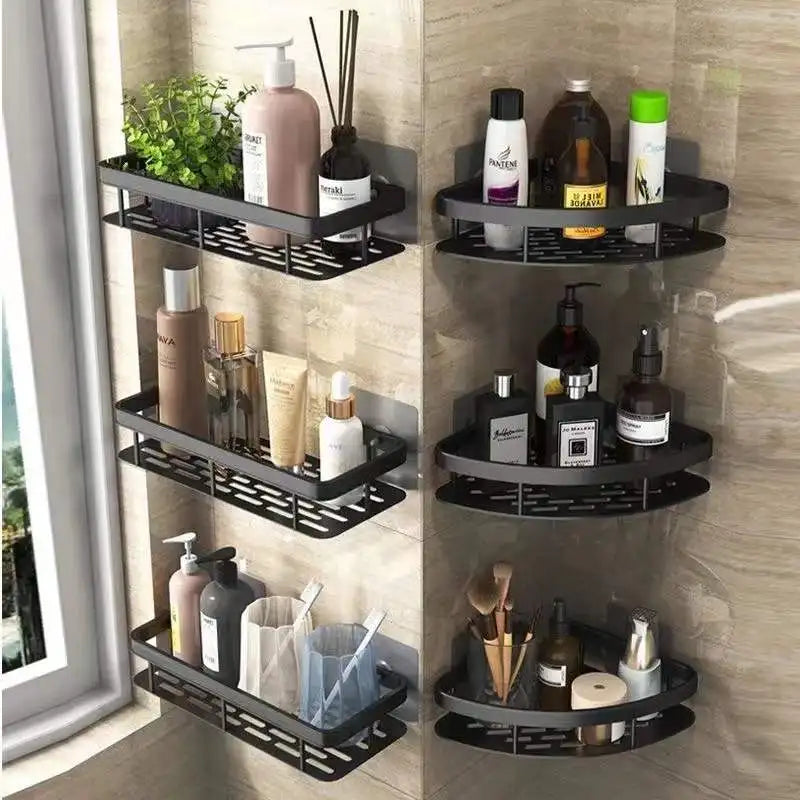 DecorBites™ Corner Shower Shelf Bathroom Storage Holder Shampoo Organizer & Accessories