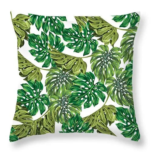 DecorBites™ Green Leaves Decorative Throw Pillowcase 45*45cm for Sofa Home Decor