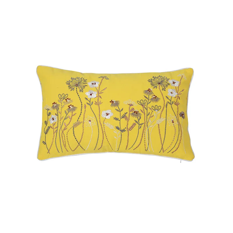 غطاء وسادة DecorBites™ Dandelion Floral باللون الأصفر لتزيين المنزل