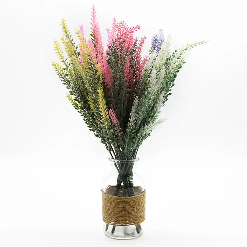 DecorBites™ مزهرية لافندر: أزهار صناعية لتزيين المنزل، أصيص زهور مزخرف لحفلات الزفاف