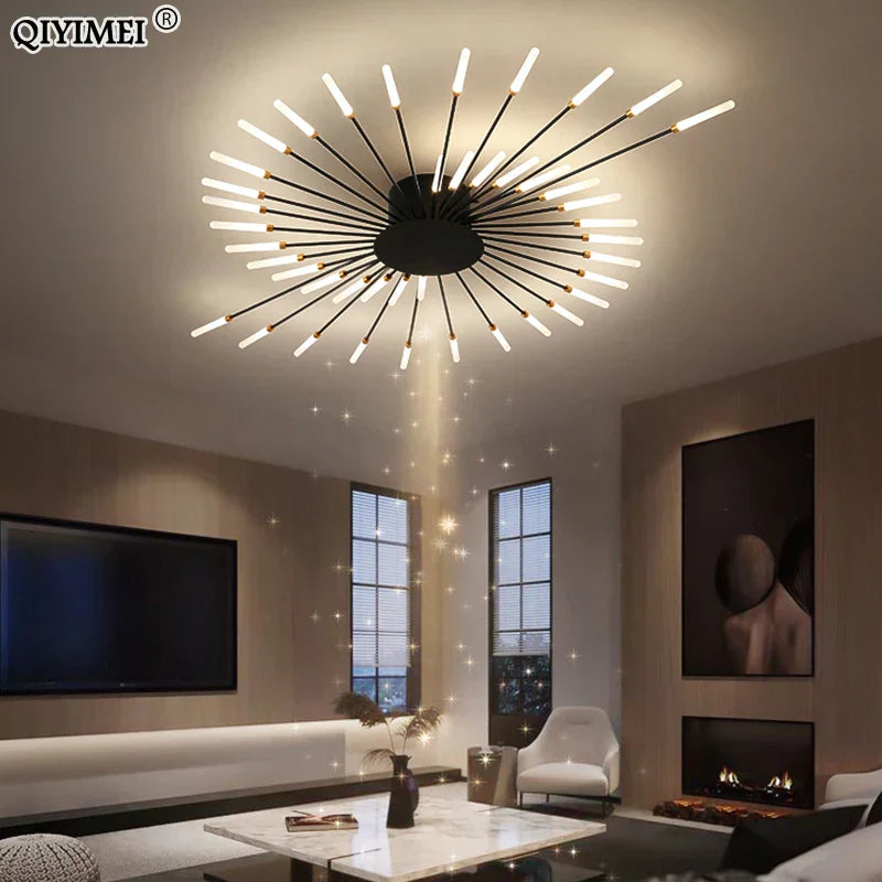 وحدة إضاءة سقف LED أكريليك DecorBites™ لغرفة النوم والردهة وغرفة المعيشة وغرف الأطفال، تصميم عصري لامع