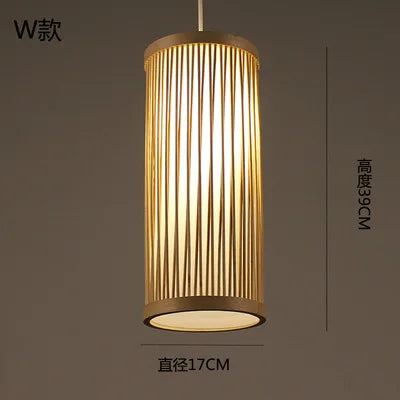 أضواء ثريا من الخيزران الياباني من DecorBites™ لغرفة النوم وغرفة المعيشة وغرفة الشاي ومصابيح زين