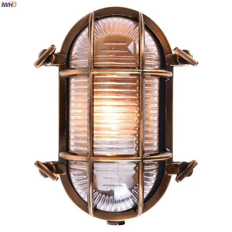 DecorBites™ مصباح حائط صناعي خارجي مقاوم للماء LED للفناء والحديقة والشرفة