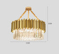 DecorBites™ Gold Metal LED Pendant Lights Adjustable Living Room Dining Round Fixture