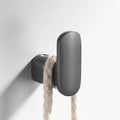 DecorBites™ Gun Grey Robe Hooks: Wall Mount Towel Hanger for Bathroom, Clothes, Hat, Coat