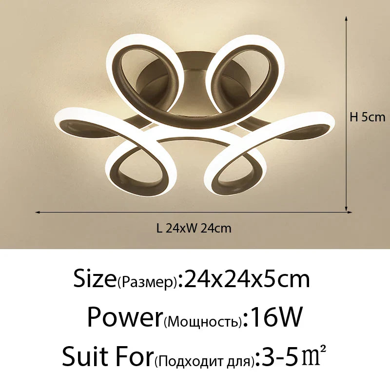 DecorBites™ LED Ceiling Light for Modern Indoor Lighting in Minimalist Style