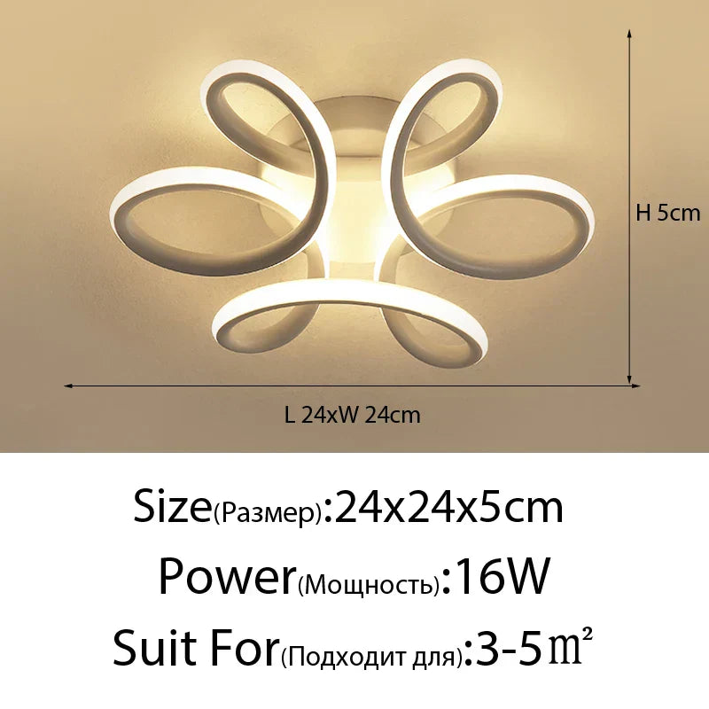 DecorBites™ LED Ceiling Light for Modern Indoor Lighting in Minimalist Style