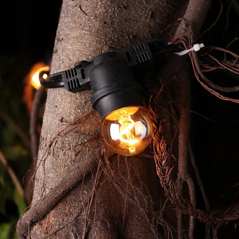 DecorBites™ مصابيح LED G40 إديسون 2 وات E27 220 فولت أبيض دافئ مع فتيل للمنزل والحديقة والبار