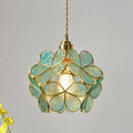 مصابيح قلادة زجاجية بزخارف زهور يابانية من DecorBites™ مصباح LED معلق عصري