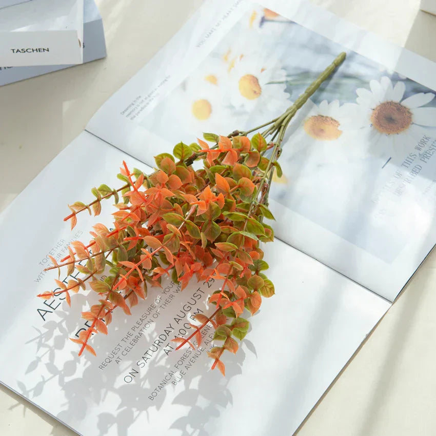 DecorBites™ Artificial Eucalyptus Leaves Decoration for Home, Garden, Wedding - Fake Plants