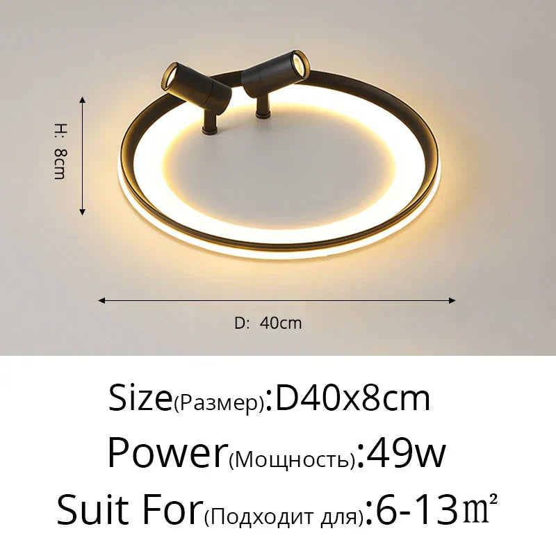 ثريا LED من DecorBites™: إضاءة داخلية عصرية لغرفة النوم وغرفة المعيشة والمطبخ وصالة العرض