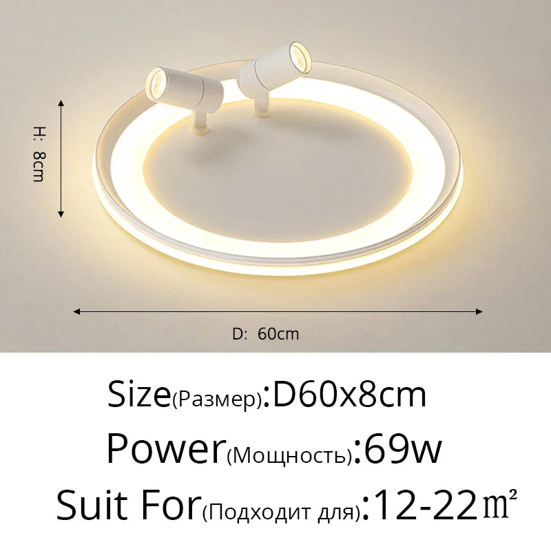 ثريا LED من DecorBites™: إضاءة داخلية عصرية لغرفة النوم وغرفة المعيشة والمطبخ وصالة العرض