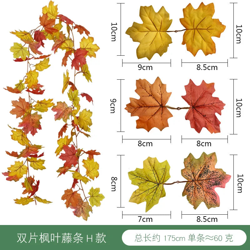 DecorBites™ Harvest Home Décor: Pumpkin, Pine Cone, Maple Leaf, Vine Hanging Decoration