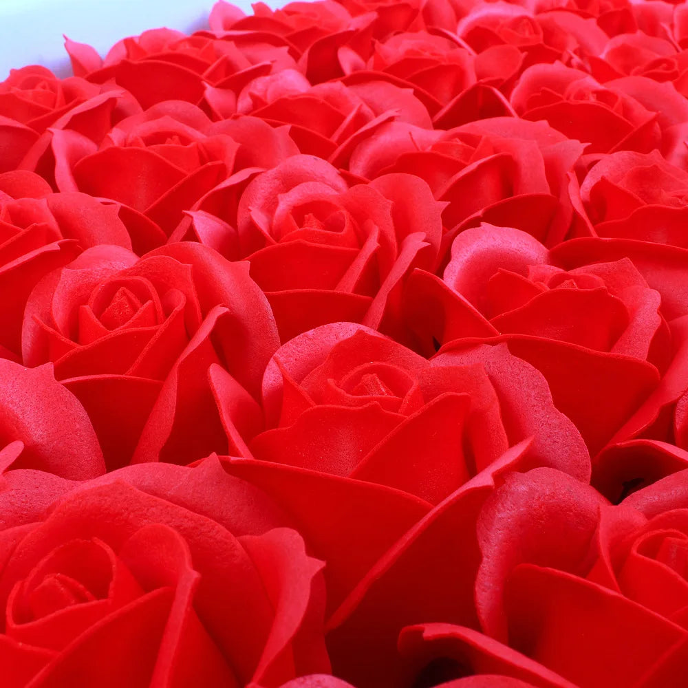 DecorBites™ Bath Flower Set: 50 Artificial Soap Flowers for Home Decor, Weddings, DIY Crafts