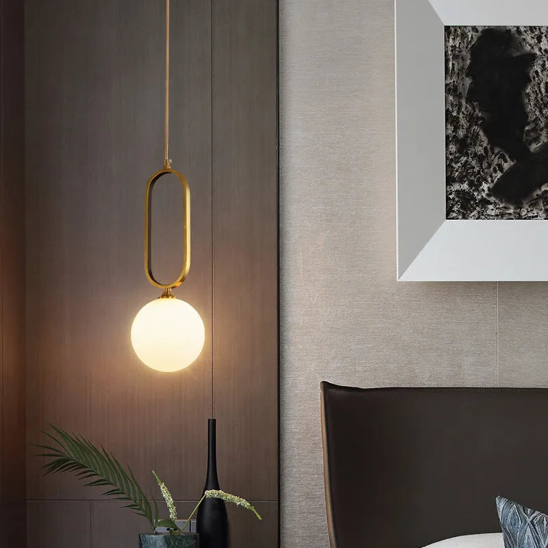 DecorBites™ مصباح قلادة كروي بتقنية LED للديكور العصري الفاخر في غرف النوم والمطابخ والمكاتب وغير ذلك الكثير