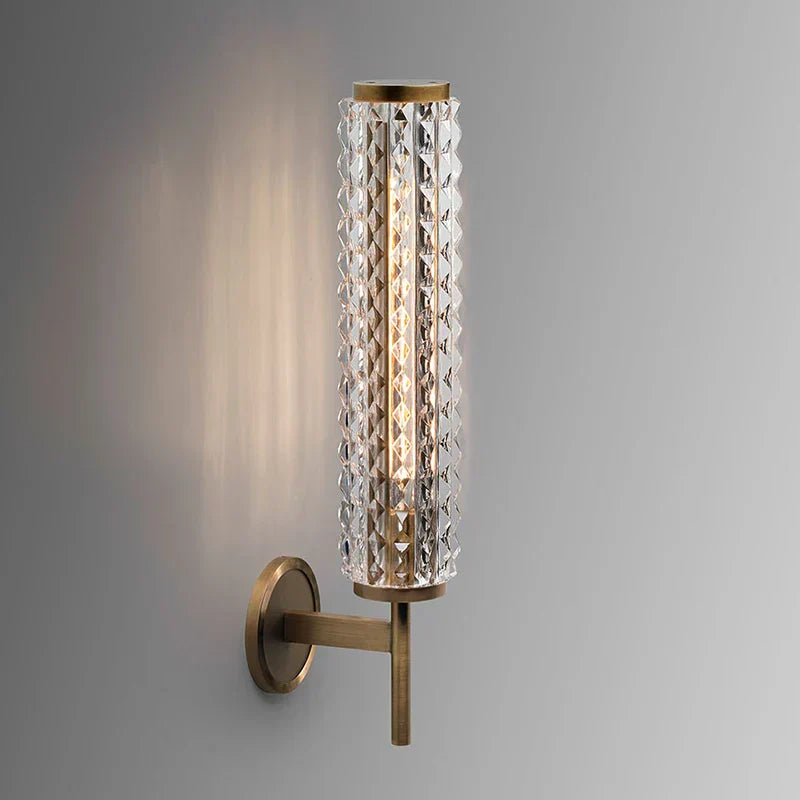 DecorBites™ Crystal Copper Wall Sconce: Modern Luxury LED Lighting for Living Room, Bathroom, Mirror