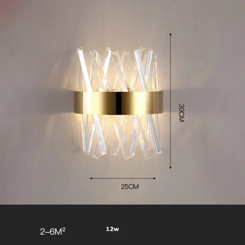DecorBites™ Gold Black LED Wall Sconce Light for Bedroom Corridor