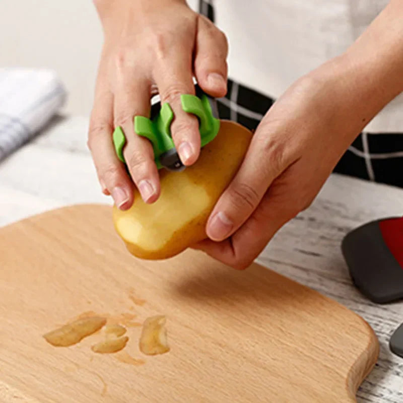 DecorBites™ Fruit Peeler Slicer Double Fingers Opener Cutter Stainless Blade Kitchen Gadget