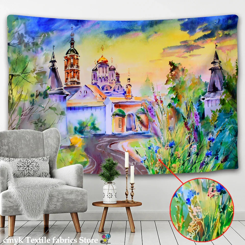 DecorBites™ 3D Printed Mandala Wall Hanging Tapestry for Home Decor