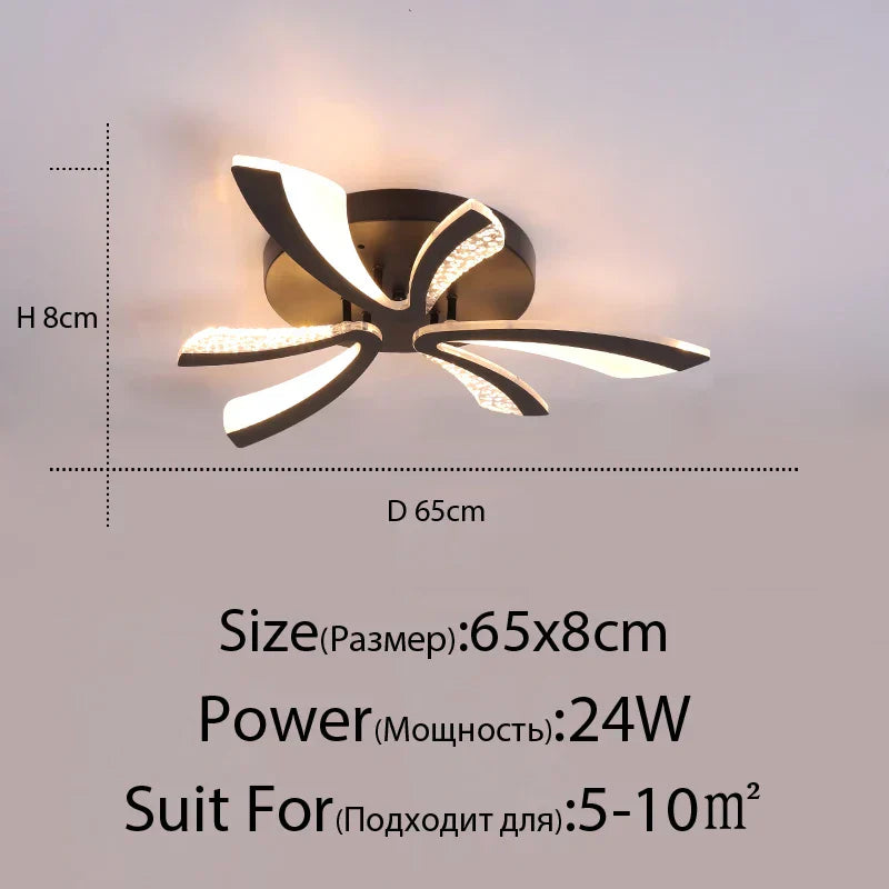 ثريا سقف LED DecorBites™ لغرفة المعيشة وغرفة النوم وغرفة الطعام وغرفة الدراسة (أبيض/أسود)