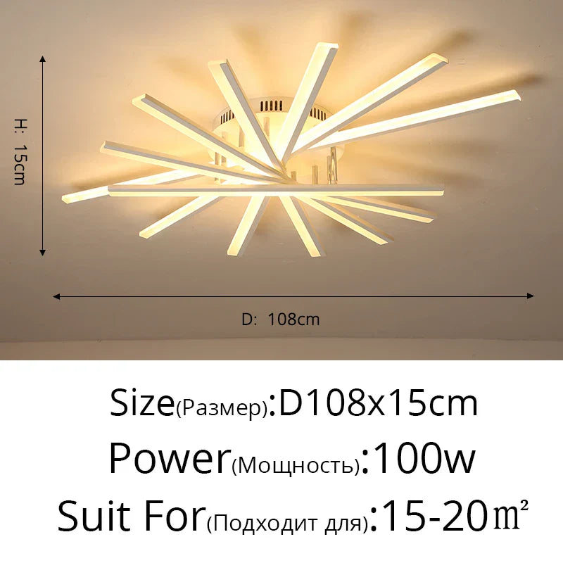 ثريا سقف LED ديكور بايتس™ إضاءة داخلية لغرفة المعيشة وغرفة النوم والردهة والممر