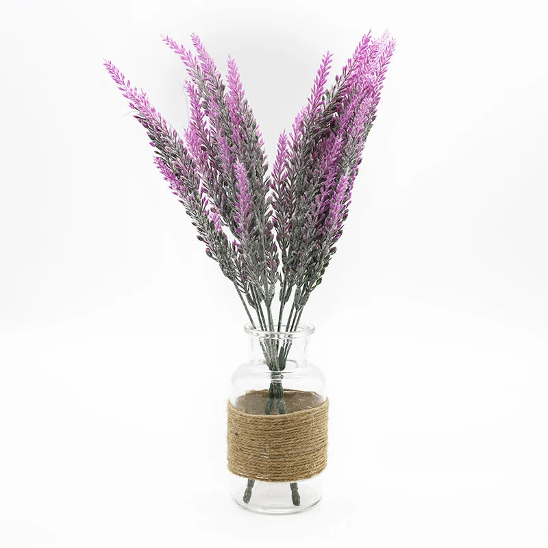 DecorBites™ مزهرية لافندر: أزهار صناعية لتزيين المنزل، أصيص زهور مزخرف لحفلات الزفاف