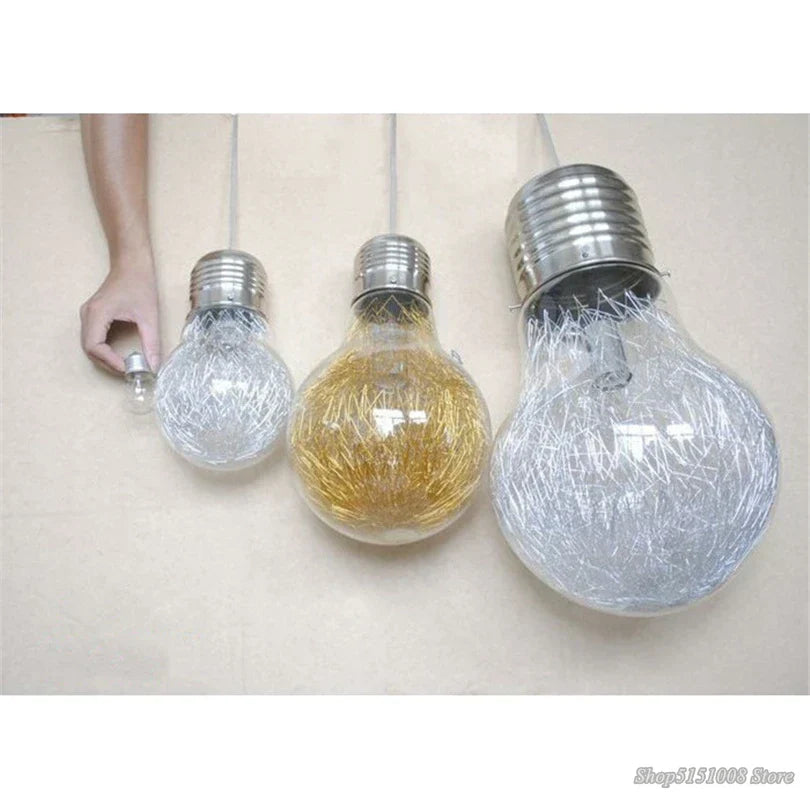 DecorBites™ مصباح LED متدلي بلمبة كبيرة زجاجي معلق لديكور المنزل