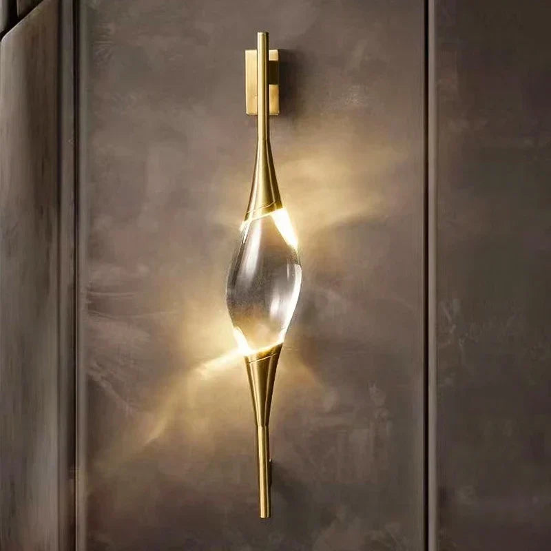 DecorBites™ Crystal Copper Wall Sconce for Dining Room, Living Room, and Bar