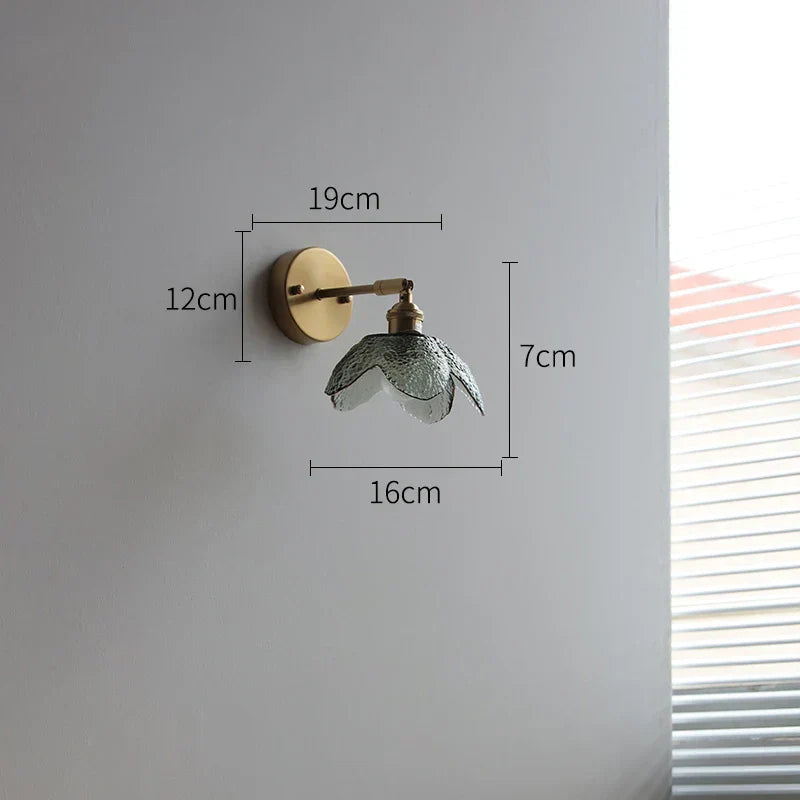 DecorBites™ Gray Glass LED Bathroom Mirror Sconce Wall Lamp Lighting