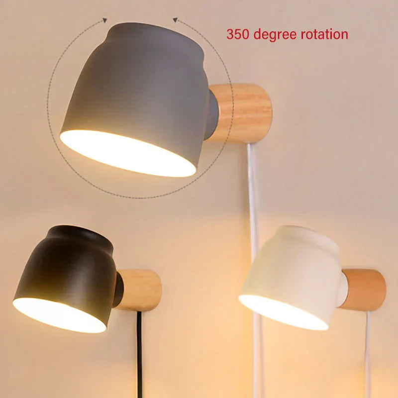 DecorBites™ LED Wall Lamp with E14 Light Source and Switch for Indoor Illumination