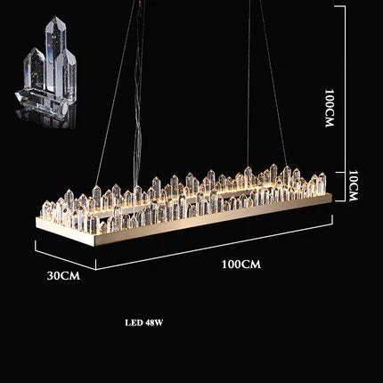 DecorBites™ Dimmalbe LED Crystal High Ceiling Chandelier for Living Room