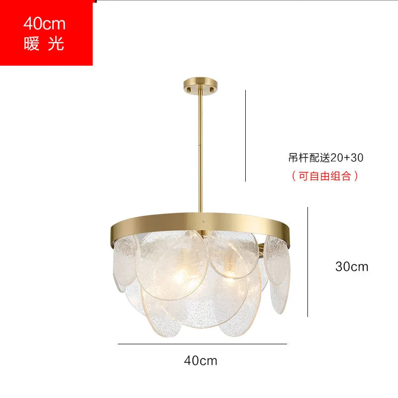 DecorBites™ Glass Copper LED Pendant Light: Luxury Nordic Design for Home Decor