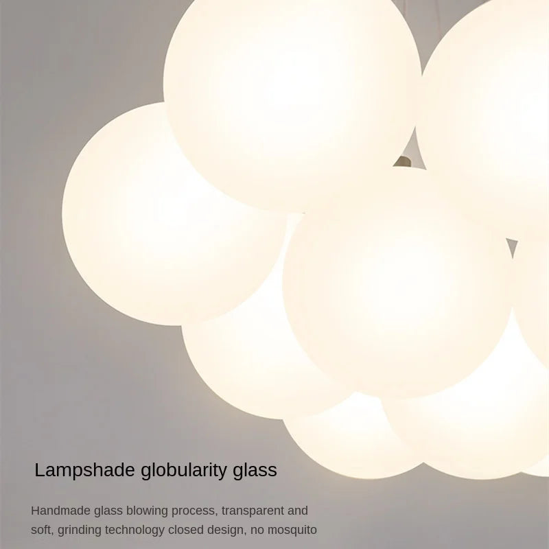 DecorBites™ Glass Ball LED Pendant Lights for Teen Room Decor
