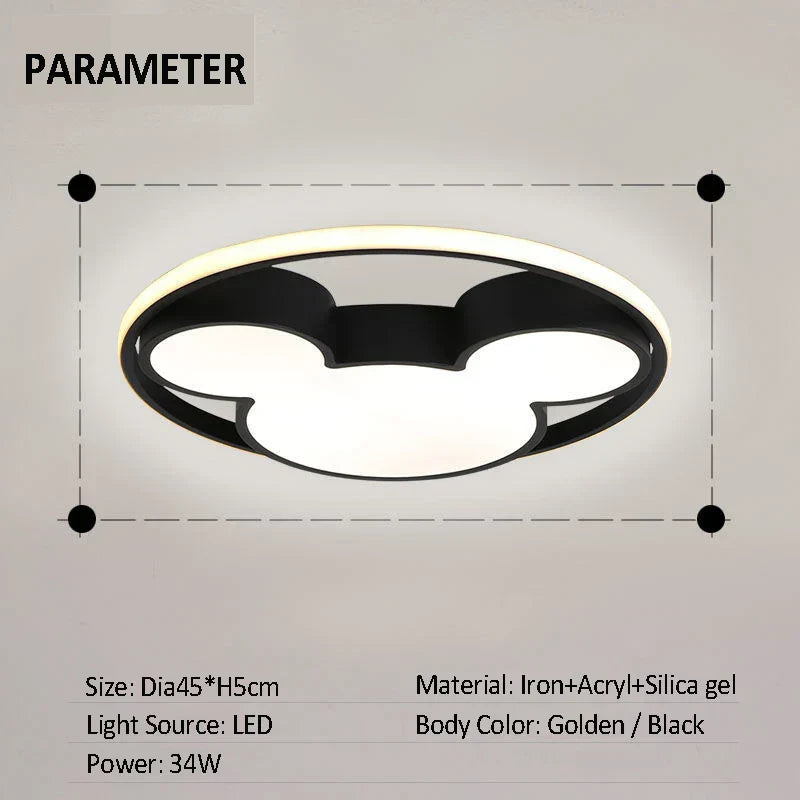 DecorBites™ 34W LED Mickey Mouse Ceiling Light for Children's Bedroom and Living Room