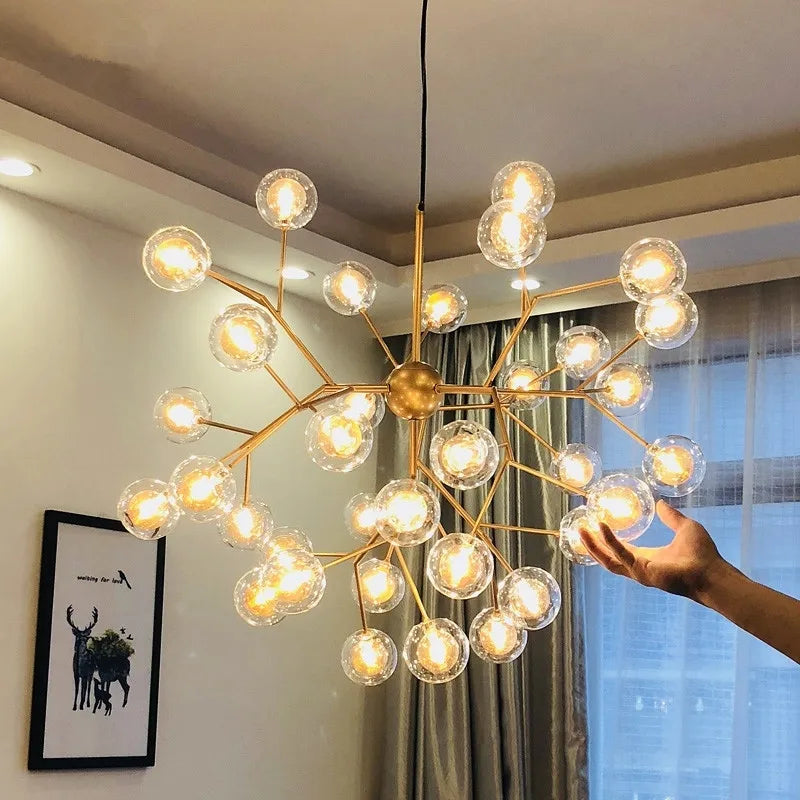 ثريا سبوتنيك LED Firefly من DecorBites™‎: مصباح سقف أنيق على شكل غصن شجرة