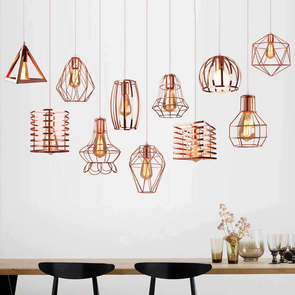 DecorBites™ مصابيح متدلية صناعية E27 LED مصباح معلق إضاءة عصرية للمنزل