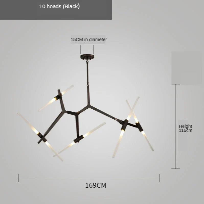 ثريا LED ذهبية من DecorBites™: إضاءة نورديك عصرية للديكور الداخلي.