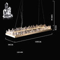 DecorBites™ Dimmalbe LED Crystal High Ceiling Chandelier for Living Room