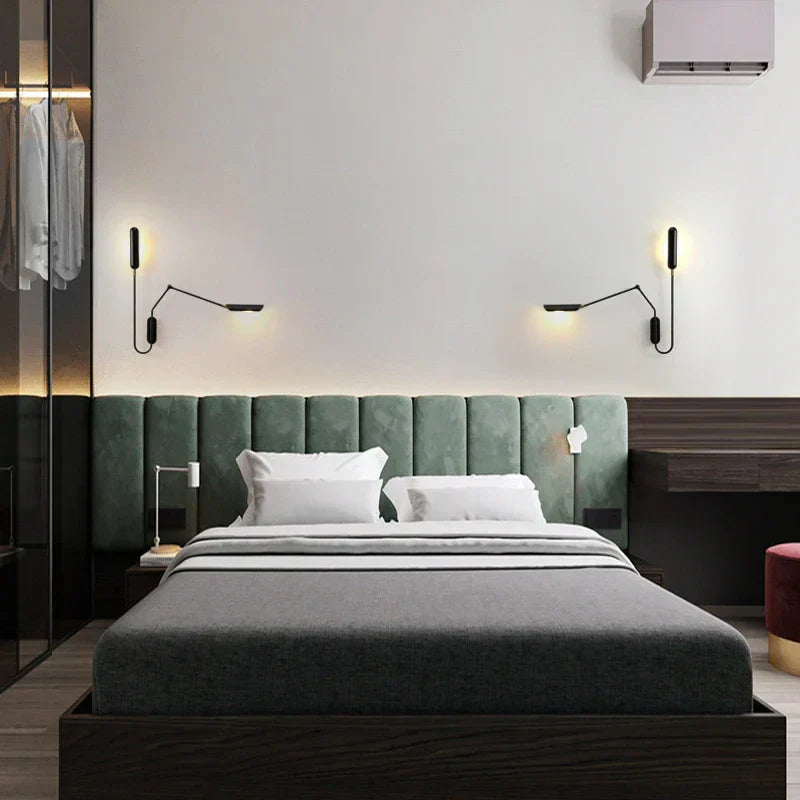 DecorBites™ Adjustable Retro Wall Lamp with Long Arm and LED E27 Light