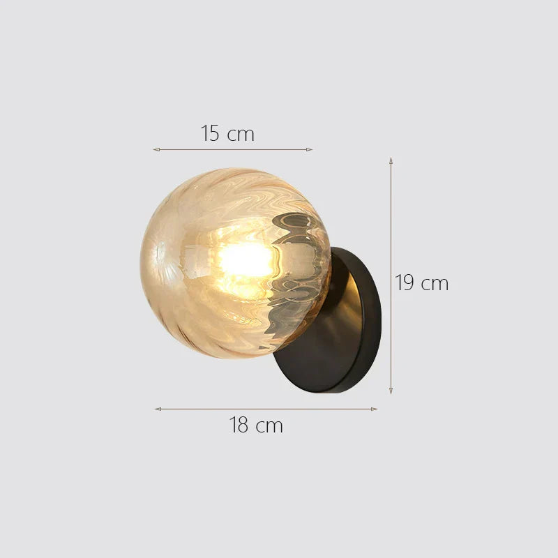 DecorBites™ Glass Ball Wall Lamp: Modern Minimalist Nordic Style, Luxury Bedroom Lighting