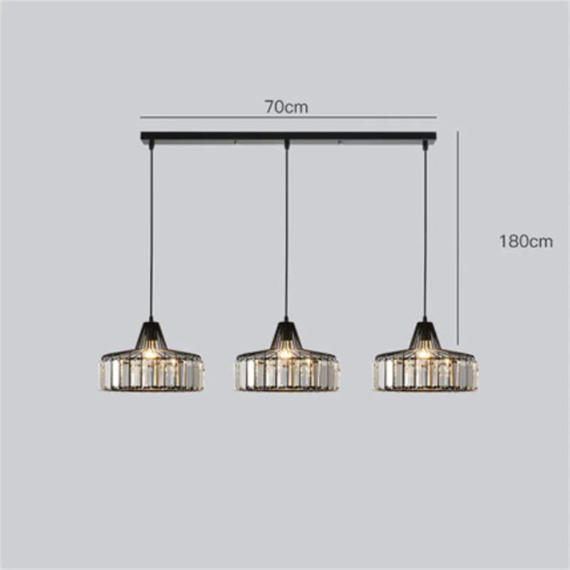 ثريا متدلية كريستال K9 من DecorBites™ مصباح سقف حديث لغرفة المعيشة ديكور قاعة LED