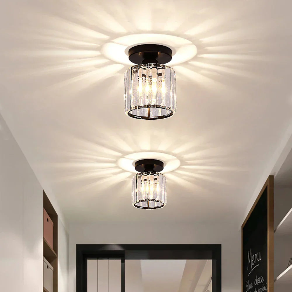 DecorBites™ Crystal Aisle Corridor Ceiling Light - Modern Luxury Indoor Hang Lamp