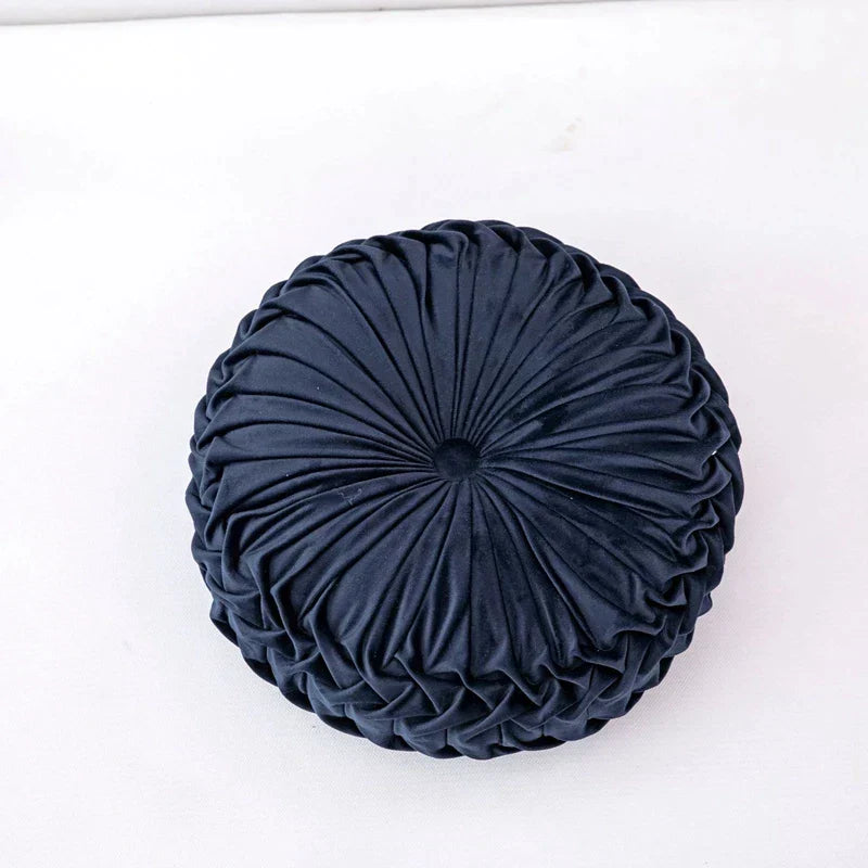 DecorBites™ 3D Pumpkin Vehicle Wheel Round Velvet Throw Pillow for Couch Decor