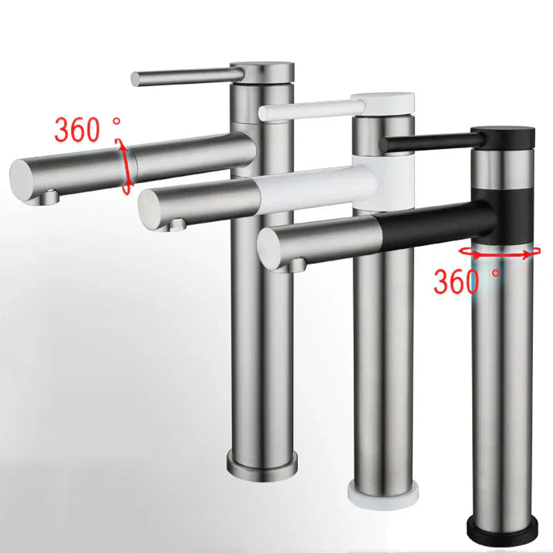 DecorBites™ 360 Rotating Basin Faucet Deck Mounted Single Handle Mixer Tap