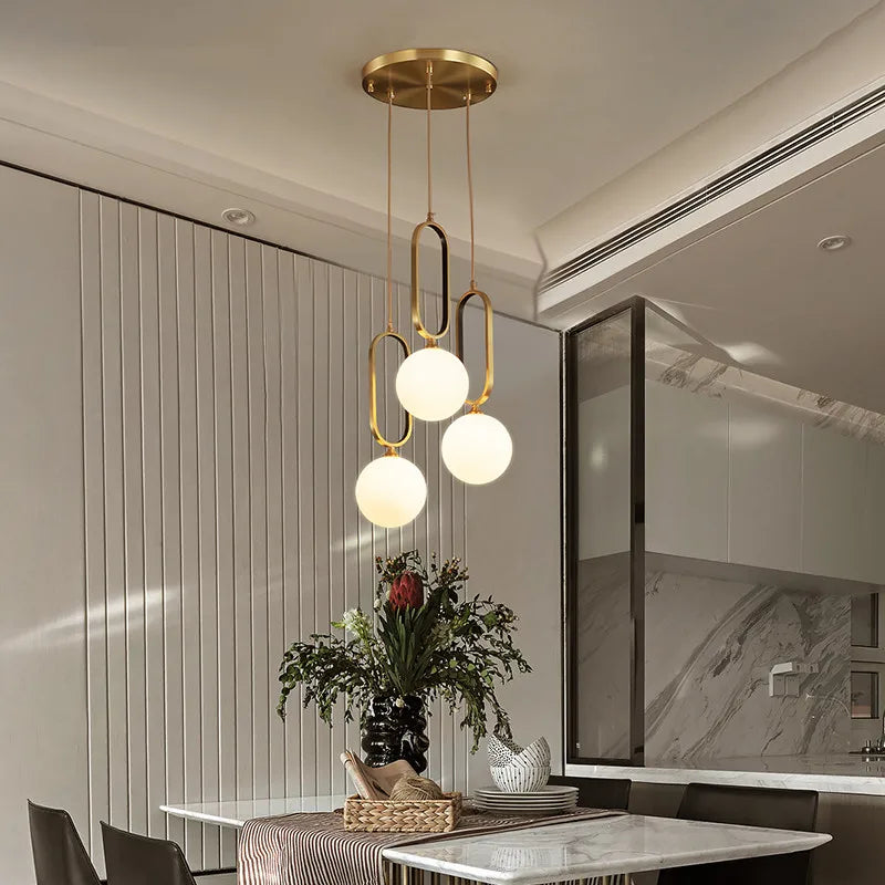 DecorBites™ مصباح قلادة كروي بتقنية LED للديكور العصري الفاخر في غرف النوم والمطابخ والمكاتب وغير ذلك الكثير