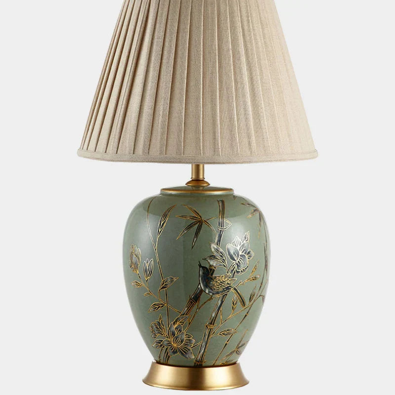 DecorBites™ American Style Ceramic Table Lamp Bedroom Living Room Study Tea Table Lamp