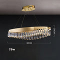 DecorBites™ Crystal Stainless Steel LED Chandelier for Foyer
